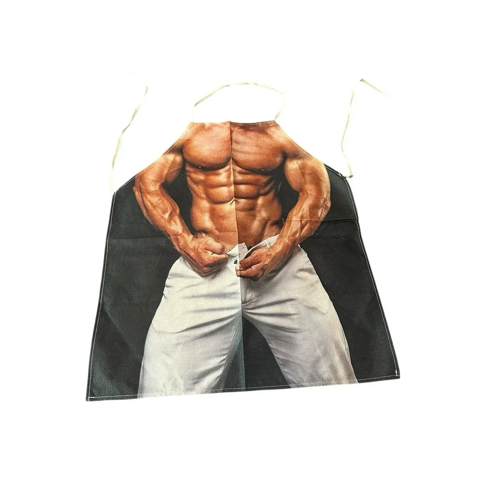 NEW novelty adult ONE SIZE apron‎ full coverage canvas funny SEXY MAN BOD